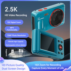 72MP Digital Camera 2.5K Video HD Camera 2.4 Inch Screen, 16x Zoom,Auto Focus,Handheld Camera for Kids Beginner Travel Home Photography Color Blue product